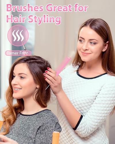 Boar Bristle Hair Brush, 3Pcs Slick Back Brush - Hair Styling Products - Image 2