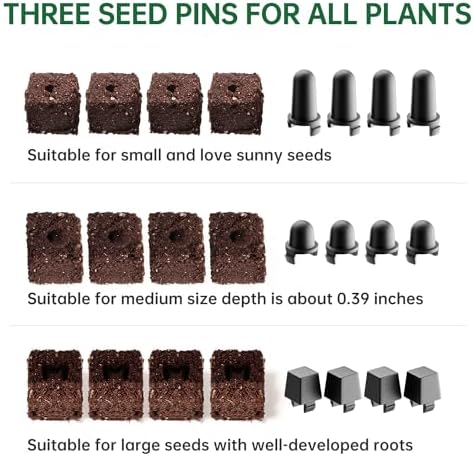 Soil Blocker, 2 Inch Soil Block Maker with 3 Sizes Seed Pins & Comfortable Handle 4 Cell Handlheld Soil Blocking Tool for Seed Starting, Grow Seedling, Outdoor Plants, Greenhouses, Garden - Image 6