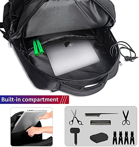 TORIBIO Barber Supplies Bag Backpack for Men, Clipper Tool Bookbag - Image 4