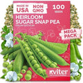 100 Sugar Snap Pea Heirloom Vegetable Seeds for Planting, Pisum Sativum by KVITER