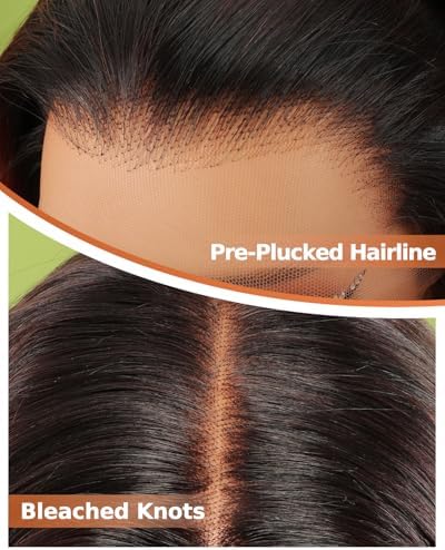 BEEOS Kinky Straight 13x6 SKINLIKE Real HD Lace Frontal Wig, Ultra-fitted Cap Design 250% Density 0.10mm Ultra-thin Invisible HD Lace Pre-Plucked Bleached Knots Human Hair Wig 20 Inch - Image 5