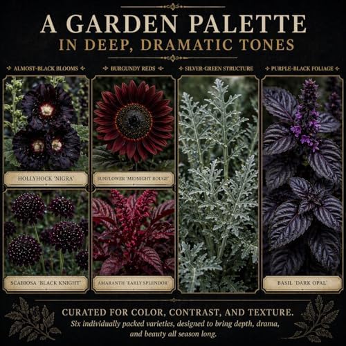 Gothic Garden Seed Collection, 6 Open-Pollinated Flower & Foliage Varieties - Image 5