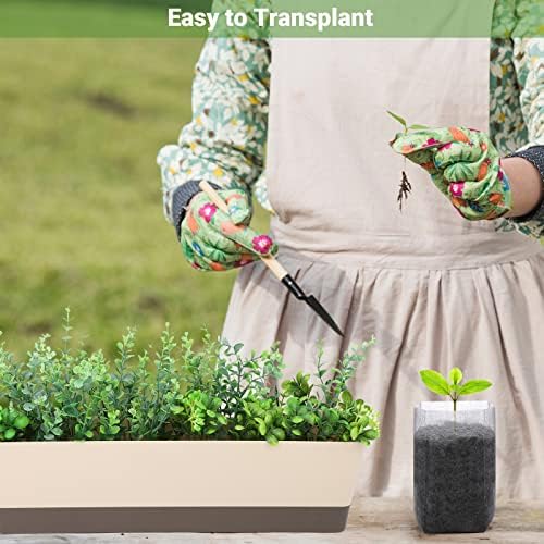 GREANER 100PCS Biodegradable Plant Bags, 5.9x6.3 inches Non Woven Seedling Bags for Planting, Garden Seed Starters Pouchs for Vegetables, Flowers, Indoors and Outdoor Use - Image 6