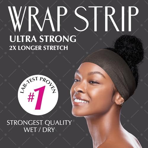 Red by Kiss Hair Wrapping Strip, Ultra Strong 2X Longer Stretch, 40 Strips, Suitable for Wet/Dry Hair, White, Styling Paper for Sleek Hairstyles (3.5", Black, 6 PACK) - Image 5