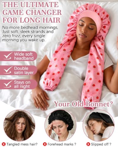 Double Layer Satin Bonnet Unisex Pantyhose Bonnet Sleep Cap - Image 2