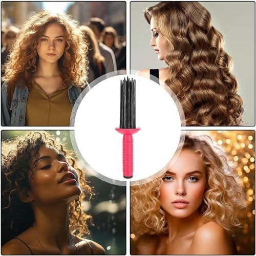 Curly Hair Styler Tool, Hair Curler, 17 Comb Teeth, Anti-Slip Curling Wand Hairstyling Comb for Women Gilrs (3PC) - Image 2