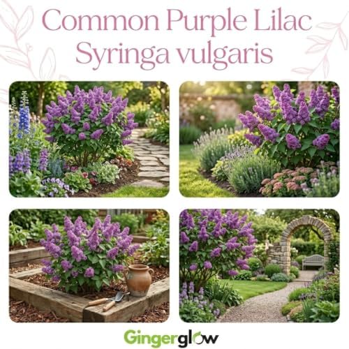 2 Purple Lilac Bushes Live Plants, 3-5" Tall in Pot Lilac Tree Live Plant, Easy Care, Fragrant Flowering Shrubs for Garden Landscaping - Image 6
