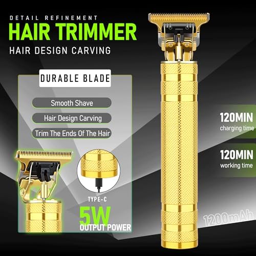 Professional Hair Clippers for Men, Cordless Beard Trimmer Set, Barber-Grade Tool with USB Charging, Lightweight & Low Noise for Home Use - Image 3