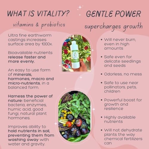 VermisTerra Vitality 16 oz - 4 Pack (64 oz) Plant Food, Promotes Health and Amazing Growth for Vegetables, Fruit, Houseplants - Non-Toxic, Living Enzymes, Gentle - Will Not Burn - Image 5