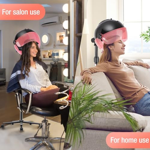 Hooded Hair Dryer, Professional Standing Hair Dryer with Time Setting, Touch Controls and 3 Temperature Settings, Sit Under Hair Dryers for Salon and Home Use - Image 6
