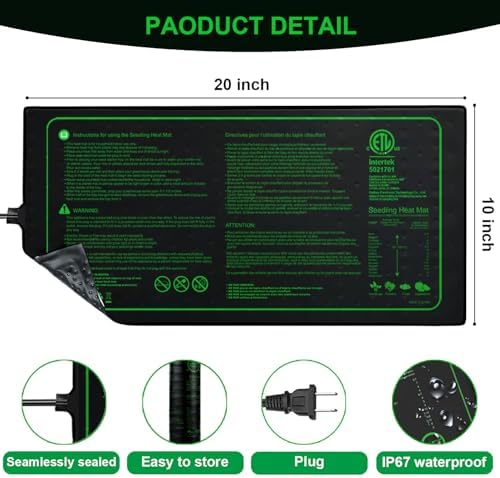 10"x20" 4 Pack Seedling Heat Mat for Seed Starting and Germination - Image 2