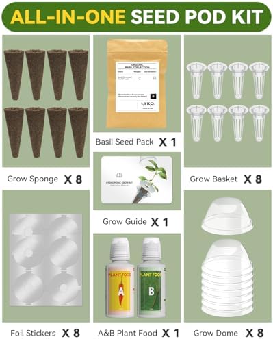 LYKOCLEAN Herb Seed Pod Kit Compatible with AeroGarden Hydroponics Growing System, Complete Indoor Gardening Supply (Basil, 8-pods) - Image 3