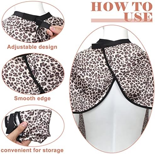 Syhood 2 Pcs Makeup Cape Shorty Waterproof Haircut Cape for Women Men - Image 5