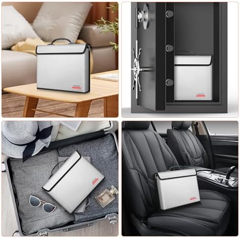 Hontom 6400℉ Fireproof Document Bag with 2 Pockets - Image 6