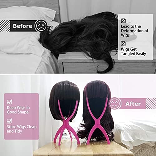 Dreamlover Wig Head Stand for Drying & Storage Wigs, Hot Pink, 2 Packs - Image 5