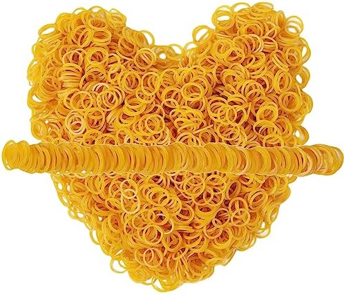AIWOQI Rubber Bands Mini Small 2000pcs rubber band 0.5in Strong Yellow - Image 5