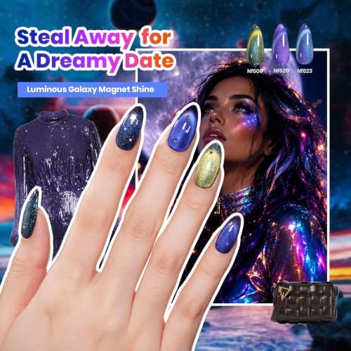 Beetles Cat Eye Gel Nail Polish Set, 20 Colors Stellar Drift Gel - Image 6
