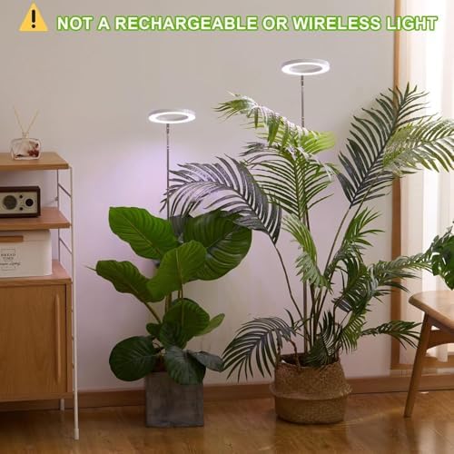 Plant Grow Light,LED Growing Light Full Spectrum for Indoor Plants,Aluminum Black Plant Lights,Height Adjustable, Automatic Timer, 5V Low Safe Voltage - Image 2