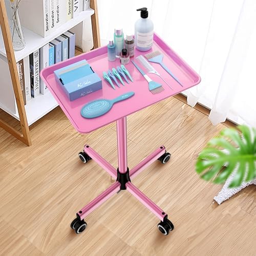 Salon Rolling Tray with Wheels, Adjustable Hair Stylist Cart for Tools - Image 6