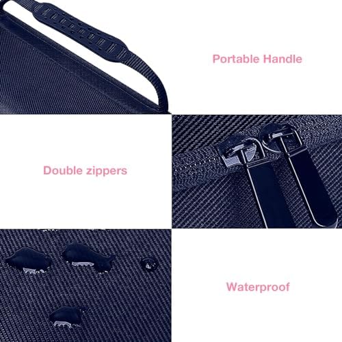 MOSISO Hard Travel Case Storage Bag Compatible with Revlon One-Step Hair Dryer Brush 1.0 & Plus 2.0, EVA Carrying Case Cover Protective Hard Shell Sleeve with Hot Air Brush Pouch, Navy Blue - Image 6
