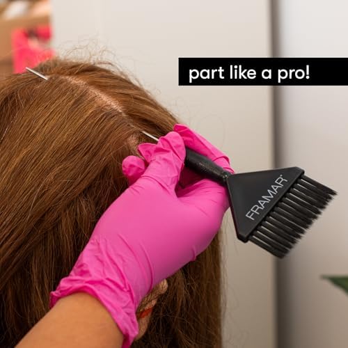 Framar Pin Tail Hair Color Brush Set, Hair Dye Brush Kit – 2 Pack Black - Image 4