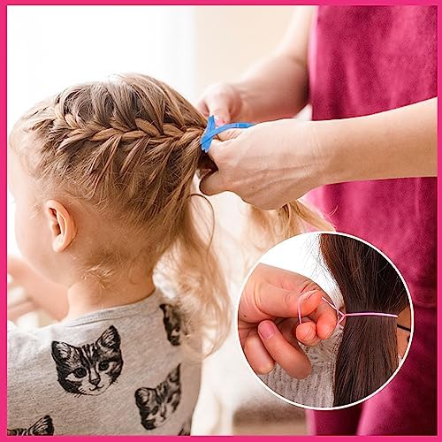 28 Colored Rubber Bands for Hair, 1500 Pcs Small Girls Elastic Ties With 6 Styling Tools - Colorful Accessories for Baby Toddlers Kids - Image 6