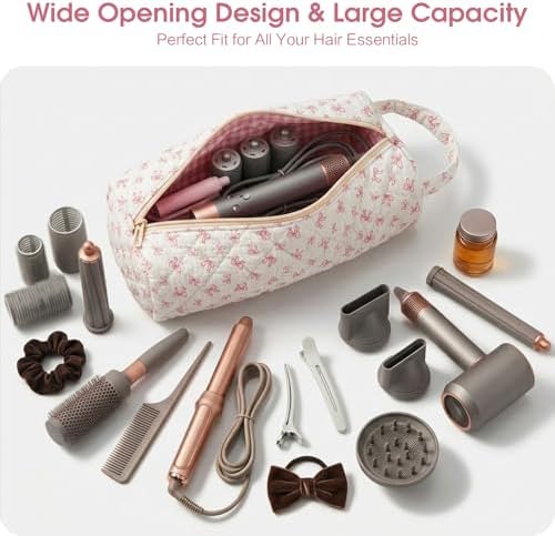 Hollow Bow Hair Tools Bag Compatible with Dyson Airwrap Shark FlexStyle - Image 3