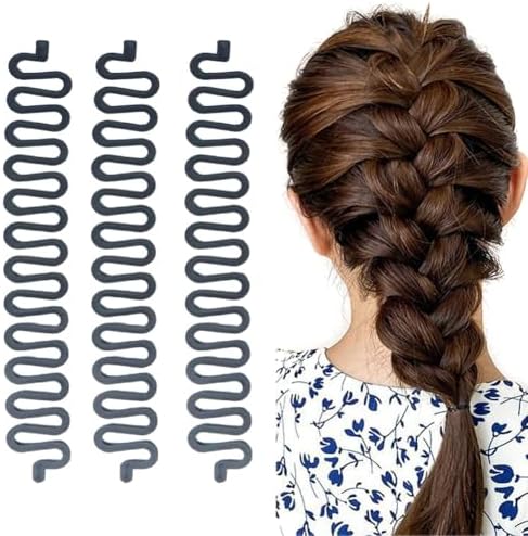 3PCS Black Hair Braiding Tool Women Hair Styling Clip French Hair Braid Hair Knitting Tool Hair Twist Styling Accessories by Unknown