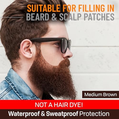 Beard Pen Filler for Men - Barber Styling Grooming Pencil, Waterproof & Sweat Proof, Long Lasting, Natural Finish, Cover Beard & Scalp Patches, Medium Brown, 2 Pack - Image 5