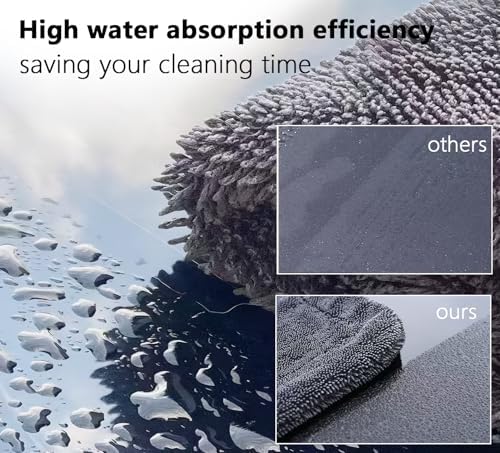 Shiny Cleaning Wipes Cloths, 6Pack Shiny Cleaning Towels, Shower Doors Drying Towels,Car Detailing Cloths Streak Free Glass Window Car Mirror Super Absorben Microfiber Shiny Cleaning Cloths (1L+2M+3S) - Image 4