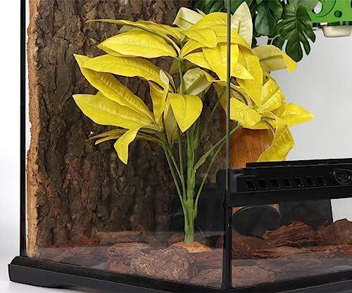 Fake Yellow Money Tree Reptile Plants Ball Python Terrarium Décor - Image 4