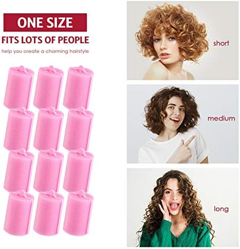Syhood 48 Pcs Foam Hair Rollers, Sponge Rollers Bulk, Pink, 1.57 inch - Image 6