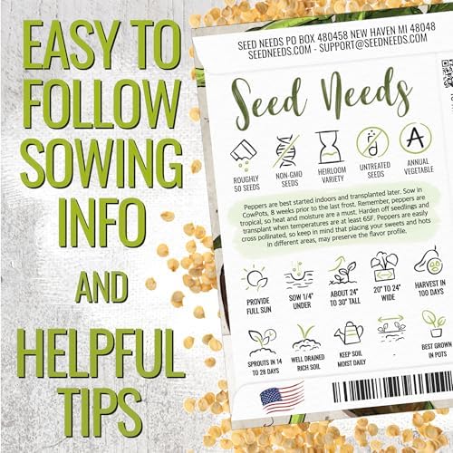 Seed Needs Chocolate Habanero Pepper Seeds to Plant Vegetables - 1 Pack - Image 4