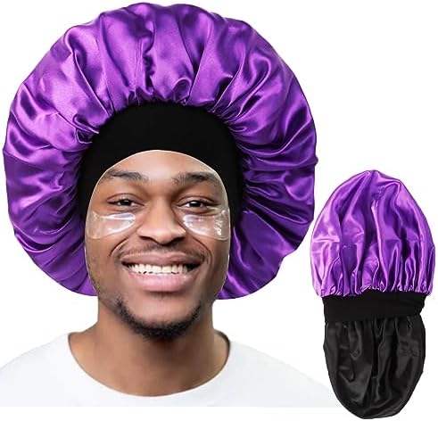Bonnet for Men Satin Hair Bonnet for Sleeping Women Silk Hair Sleep Cap by Himoswis