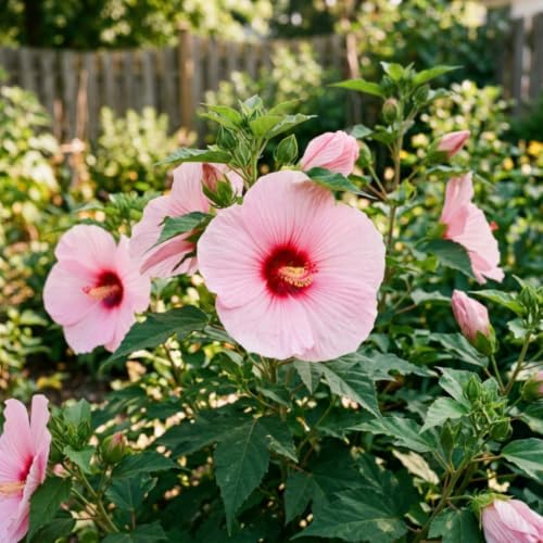 Pink Hibiscus Flower Live Plant, Large Bloom Shrub, 5-8'' Tall - Image 3