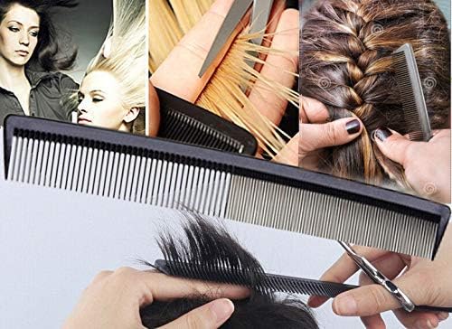 AFT90 Carbon Fiber Cutting Comb, Professional 8.15” Styling Comb, Hairdressing Comb For All Hair Types, Fine and Wide Tooth Hair Barber Comb - Image 7