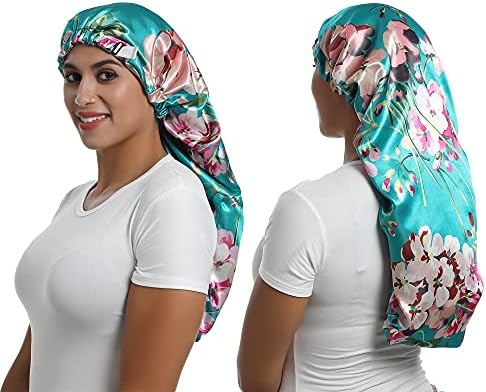 Satin Bonnet Silk Sleep Cap,Hair Bonnet for Braids Curly Hair - Image 6