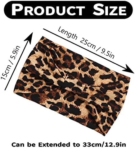 Kachanaa 4 Pack Wide Headbands for Women Elastic Knotted Yoga Sport Workout Headbands Turban African Head Wraps Hair Accessories(Stylish) - Image 2