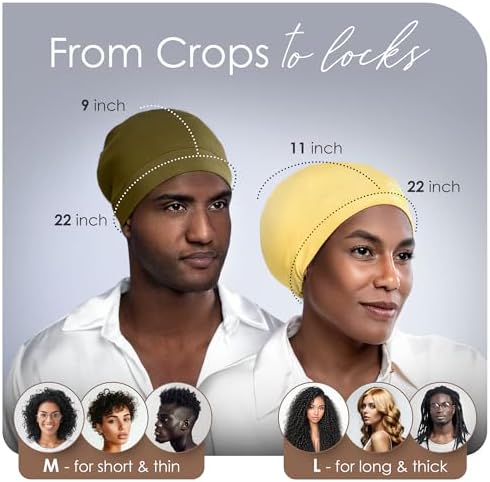 Silk Satin Hair Bonnet for Sleeping - Black Women & Men's Sleep Cap - Image 6