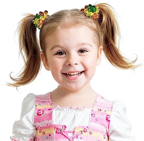 Expressions 24pc Heart & Butterfly Ponytailers, Assorted Multicolored Bead Hair Ties and Holders for Toddlers and Kids - Image 7
