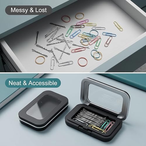 3 Pack Magnetic Bobby Pin Holder - Portable Magnet Organizer for Hair Pins, Paperclips & Small Metal Accessories, Travel-Friendly for Makeup Bag, Vanity & Office - Image 4