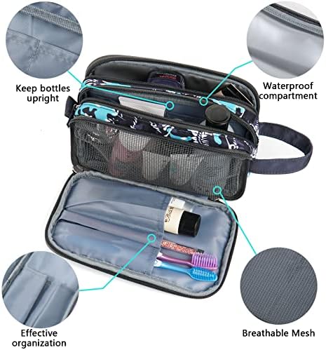 Kids Toiletry Bag for Boys, Travel Toiletry Bag for Little Young Boys Waterproof Hanging Wash Bag Toddler Traveling Toiletries, Dinosaur Black - Image 4