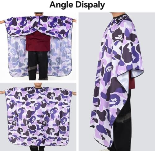 Waterproof Hair Cutting Cape Polyester Salon Barber Cape Adjustable Collar - Image 7