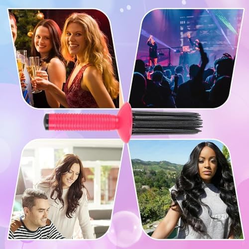 Curly Hair Styler Tool for Women & Girls, Hair Curler Brush, 17 Comb Teeth, Anti-Slip, Eco-friendly Materials, 2PC - Image 7