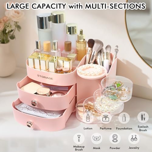 Makeup Organizer Countertop with Drawers, Make up Organizers for Vanity - Image 3
