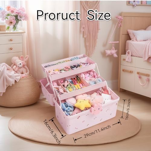Pulseplay Hair Accessories Organizer with Handle for Girls Pink - Image 6