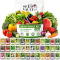 Vegetable & Fruit Survival Seeds Vault Kit, 17,600+ Seeds for Planting 36Pack Heirloom, Non-GMO Varieties Home Garden for Hydroponic, Indoor & Outdoors by Sahaler