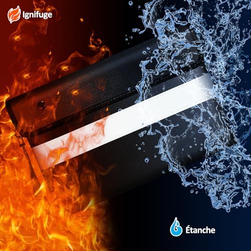 Vailoin 6200°F Fireproof Document Bag, 8 Layers of Heat Insulated Materials - Image 2