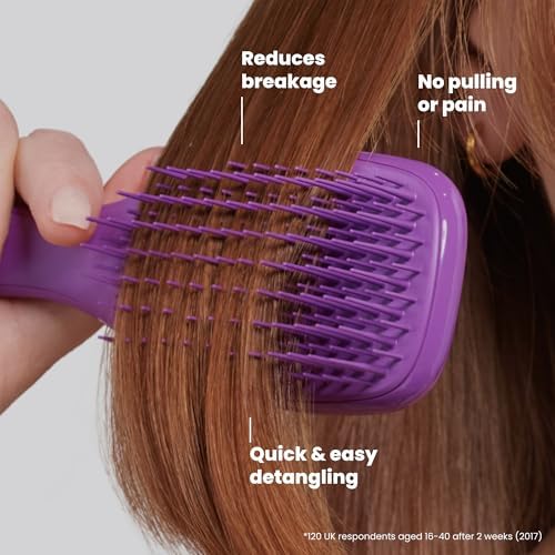 Tangle Teezer Ultimate Detangler Mini Hair Brush, Fresh Purple - Image 4