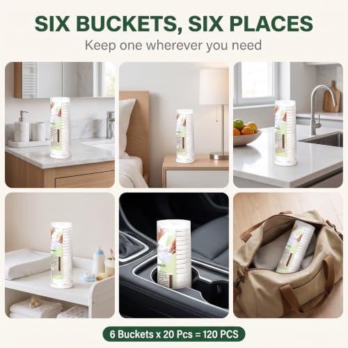 Towel Refills for Hot Face Towel Heater Machine, 60 Pcs Disposable Compressed Face Towels for Smart Towel Warmer, 3 Buckets, 20 Pcs Per Bucket - Image 7
